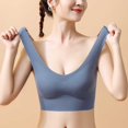 thumbnail image 4 of XFHLMJFF Women's Bras Soft Cozy Casual Beautiful Back Seamless No Steel Ring Big Show Small Thin Sports Lightweight Underwear, 4 of 9
