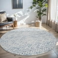 thumbnail image 6 of SIXHOME Boho Round Rugs for Living Room Washable Rugs 6Ft Circle Soft Modern Geometric Neutral Carpet Indoor Rug for Bedroom Dining Room Office Foldable Nonslip Round Rug Blue, 6 of 8