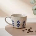 thumbnail image 3 of Hand Printed Mug Design With Line Pattern Ceramic Coffee Mug Ceramic Breakfast Cup 12 oz Cute Retro Coffee Mug A, 3 of 8