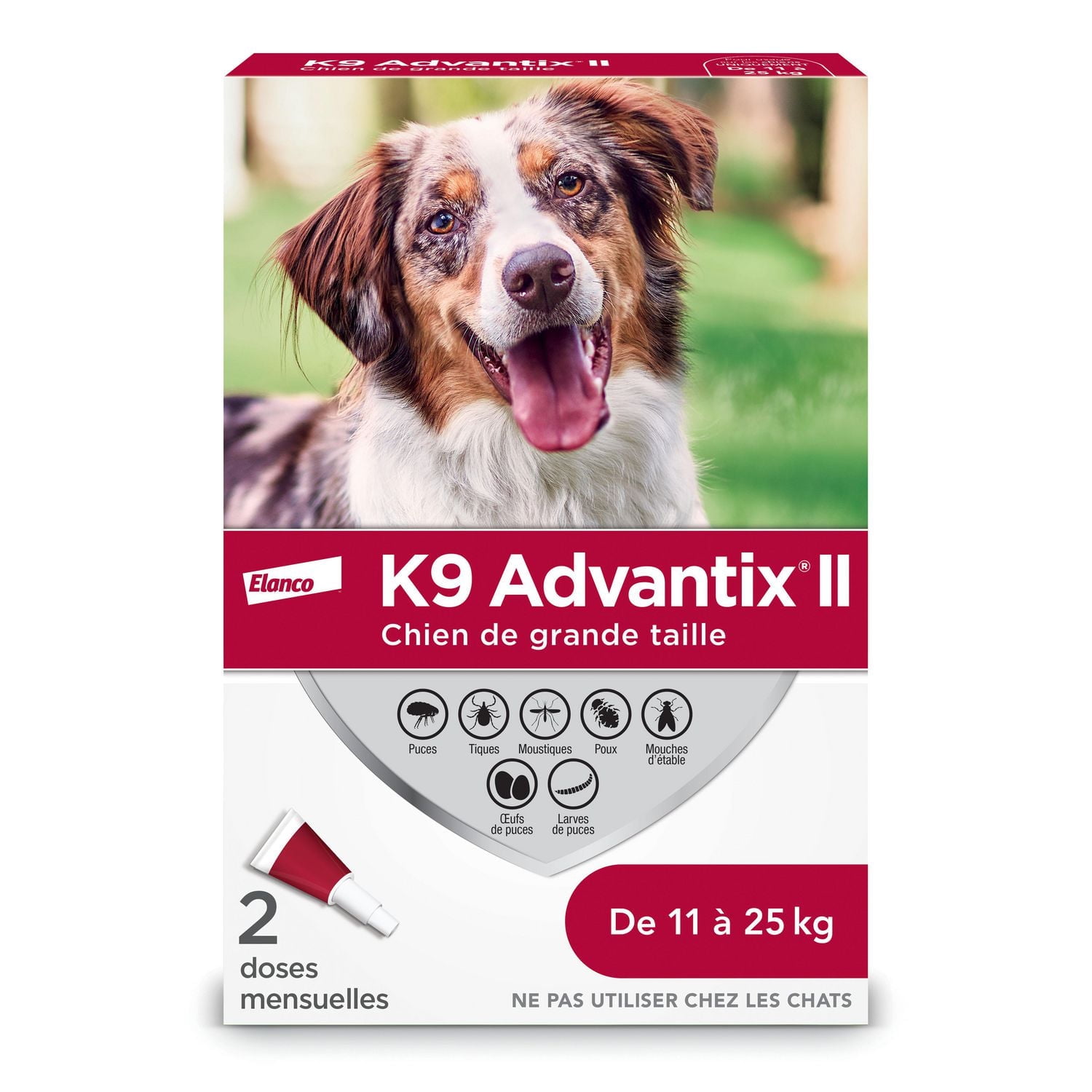 K9 Advantix II Flea and Tick Treatment for Large Dogs (2 doses)