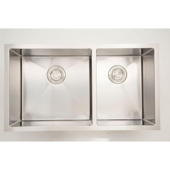 American Imaginations 33-in. W CSA Approved Stainless Steel Kitchen Sink With 2 Bowl And 18 Gauge AI-27407