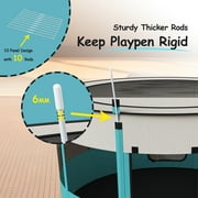 Dog Playpen,LAKWAR Large Pet Playpen for Dogs & Cats, 10.23 sq ft Pet Pen Playpens Foldable Portable Indoor Outdoor House with Carrying Case for Cat Puppy Rabbit