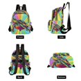 thumbnail image 2 of JIALIOU Mini Backpack Purse for Women Quilted Casual Daypack Small Travel Shoulder Bag, Colorful Turtle, 2 of 7