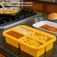 thumbnail image 6 of Silicone Freezer Tray for Soup Stock & Broth, 1-Cup Ice Cube Tray with Lid for Meal Prep Rice Sauce Leftovers, Freeze 4 Perfect Portion Cubes, Oven & Dishwasher Safe, 6 of 9