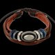thumbnail image 4 of Pulsera de cuero punk hecha a mano para hombres y mujeres, brazalete de aleación de múltiples capas unisex, 4 of 4