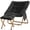 Black, variant on Congermom Comfy Saucer Chair, Foldable Living Room Chairs, Soft Faux Fur Lounge Chair for Bedroom, Reading Chairs for Adults, X-Large (with Ottoman, Blue)
