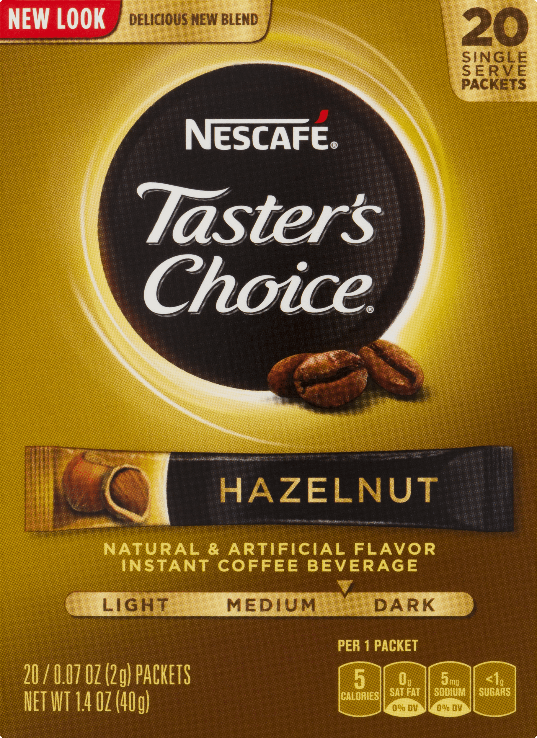 Nestle Tasters Choice  Coffee Beverage, 20 ea
