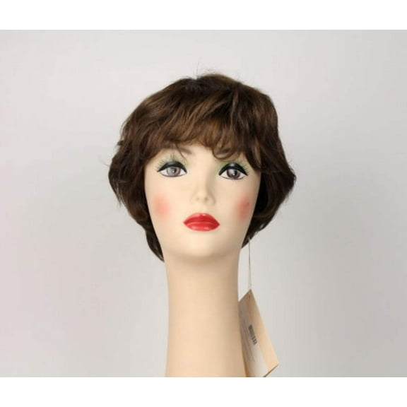 European Human Hair Freeda Wig Linda Brown With Blended Lowlights And Highlights Size S