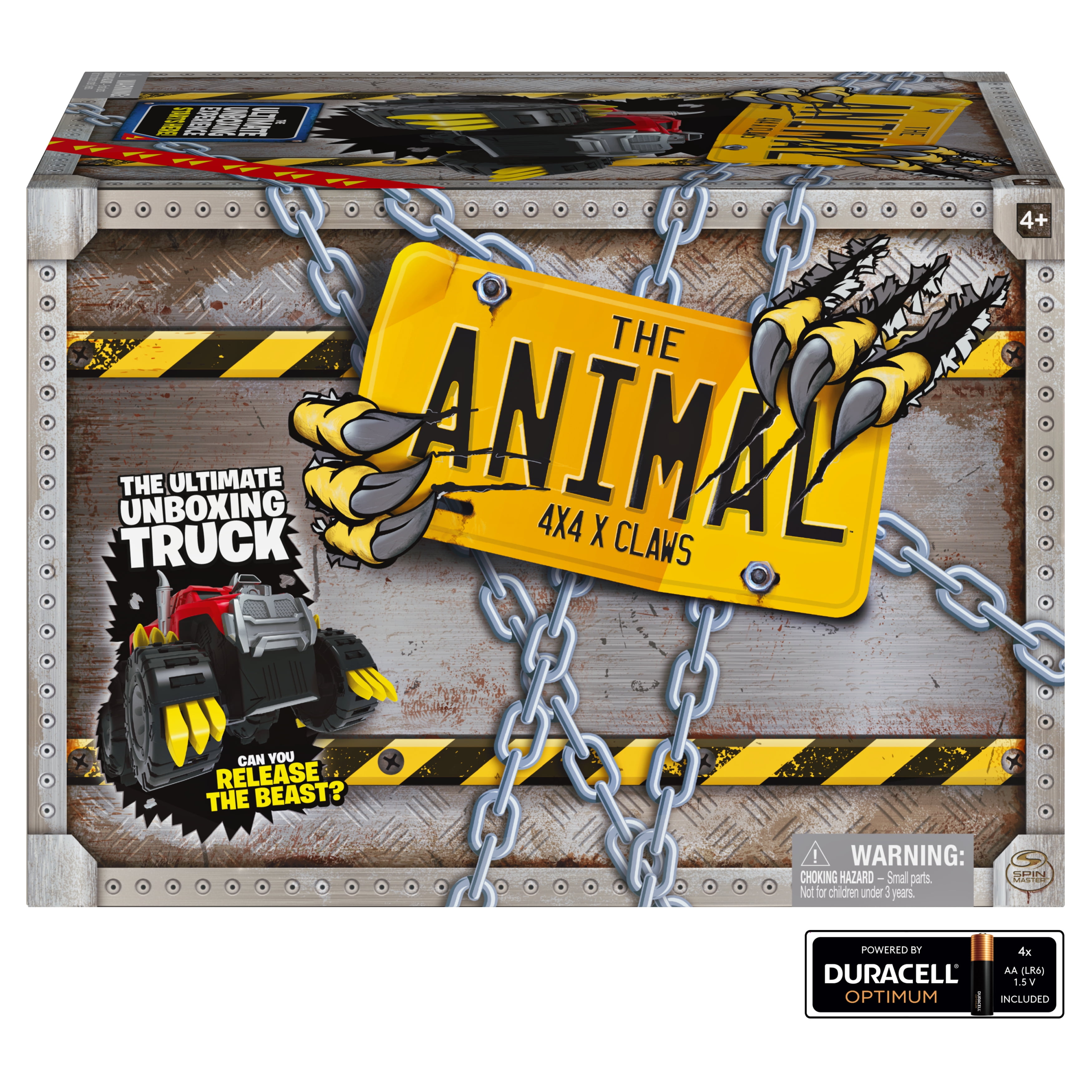 toy truck with claws in tires