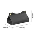 thumbnail image 3 of Hovmgk Stylish Coffee Table Decor Tissue Box, Rectangular Leather Tissue Box Organizer for Bathroom, Home & Office, Large Opening Tissue Dispenser, Brown & Gray Modern Design, 3 of 6