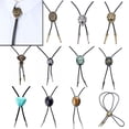 thumbnail image 4 of Western Cowboy Bolo material cuero para Hombre Accesorios Punk Fashion Necklace marrón Salvador Bolo Tie, 4 of 6