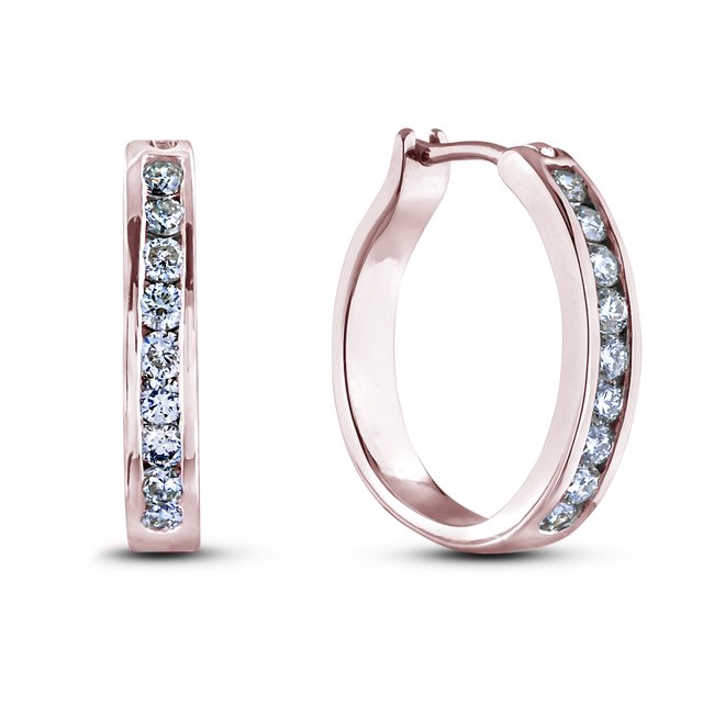 10k Gold 0.22 Cttw Canadian Diamond Petite Huggie-style Hoop Earrings