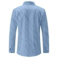 thumbnail image 4 of Aimik Up to 65% off Mens Casual Button Down Shirts Solid Long Sleeve Spread Collar Dress Shirt Summer Beach Shirt-Sky Blue XL, 4 of 6