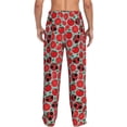 thumbnail image 3 of Uemuo Cute Tomato Pattern Men's Wide Leg Palazzo Lounge Pants with Pockets Light Weight Loose Comfy Casual Pajama Pants-X-Large, 3 of 9
