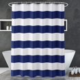 thumbnail image 1 of Cortina de ducha AmazerBath azul marino 180 x 180 cm con 2 piedras, 1 of 6