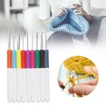 thumbnail image 1 of Fdit 9Pcs Crochet Set ABS 2-Color Plastic Handle DIY Hand‑Woven Sweater Knitting Tools,Knitting Tools,2-Color Crochet, 1 of 11