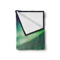thumbnail image 2 of Iceland Soft Flannel Fleece Blanket, Aurora Borealis View over Lake Thingvellir National Park Nature Print, Cozy Plush for Indoor and Outdoor Use, 60" x 80", Sea Green and Night Blue, by Ambesonne, 2 of 6