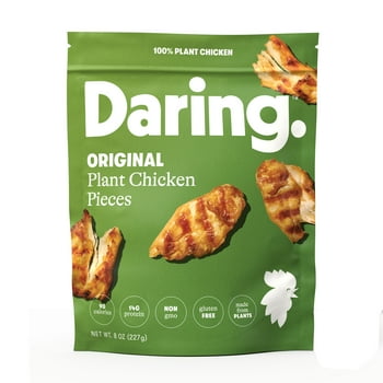 Daring -Based Frozen Original Chicken  Pieces, Vegan, 8 oz, 27 Ct