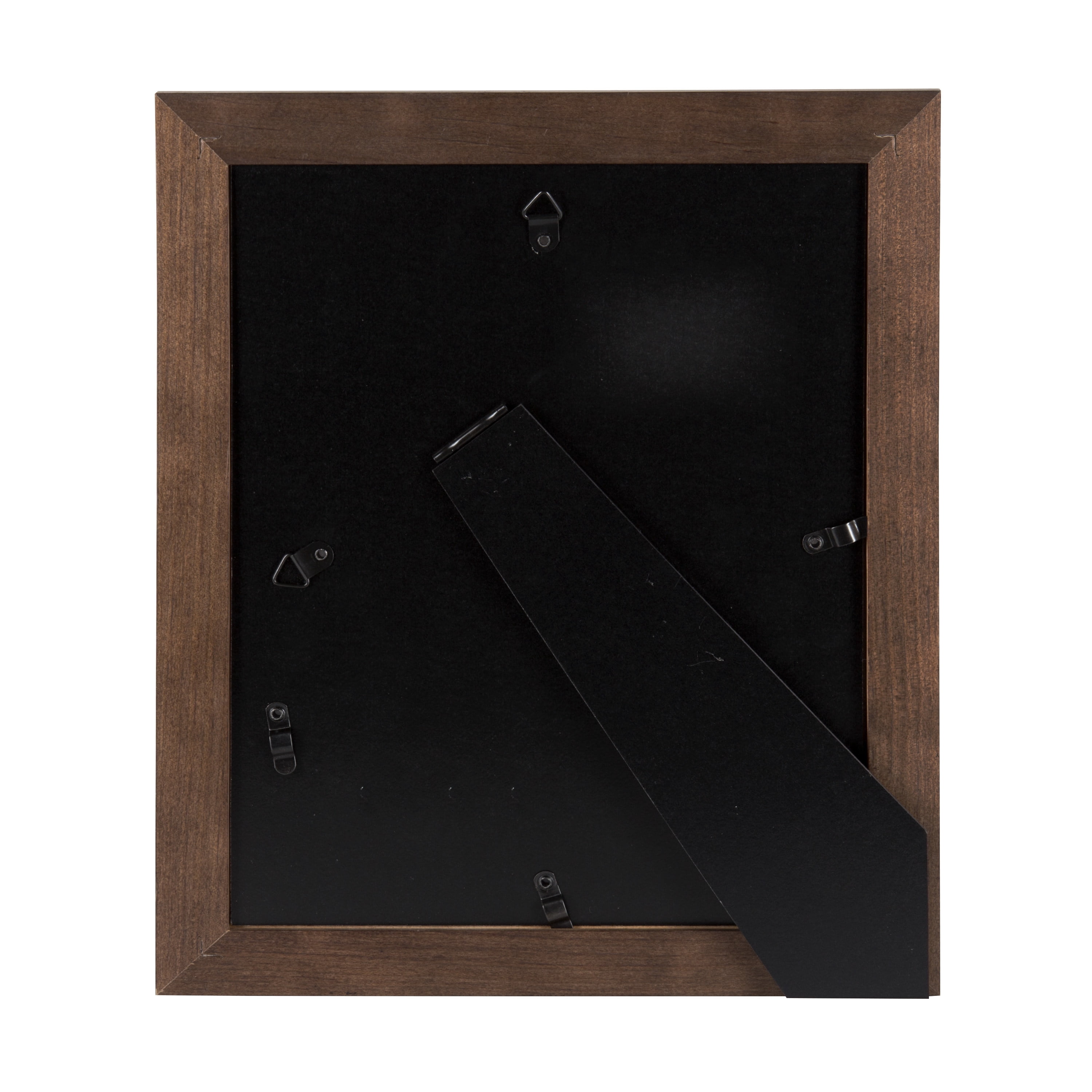 DesignOvation Kieva Solid Wood Picture Frame, Distressed Espresso Brown 8x10, Pack of 6