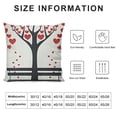 thumbnail image 5 of BANET Throw Pillow Cushion Cover, Trees with Hearth Shaped Leaves and a Bench Nature Design, Decorative Square Accent Pillow Case White, 5 of 5