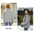 thumbnail image 3 of Long Sleeve Zipper Cardigan Jacket (L, Grey), 3 of 6