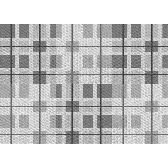 Ahgly Company Indoor Rectangle Patterned Battleship Gray Area Rugs, 8' x 12'
