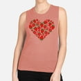 thumbnail image 2 of Strawberry Heart Women's Muscle Tank Medium Desert Pink, 2 of 5
