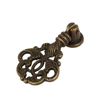 - Cabinet Dresser Drawer Alloy Retro Style Pull Handle Knob Bronze Tone