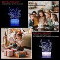 thumbnail image 3 of Figura de anime Stitch Lilo y Stitch con animales lindos, personaje 3D con ilusión óptica LED, luz nocturna para dormir, 3 of 5