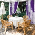 thumbnail image 3 of Outdoor Curtains for Patio Waterproof Purple Gray Block Indoor/Outdoor Curtain Tiebacks Abstract Art Privacy Curtain Sun Blocking Grommet Drapes for Pergolas Gazebo Porch Balcony 2 Panel 54x108 Inch, 3 of 9