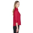 thumbnail image 3 of Devon & Jones Ladies 3/4 Sleeve Stretch Poplin Blouse, Large, RED, 3 of 3