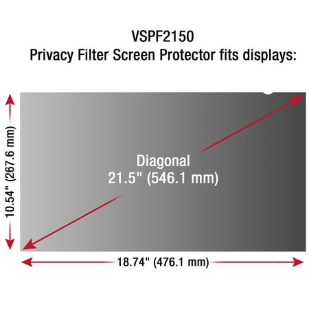 UPC: 0766907793611 | 21.5 Inch Privacy Filter Screen Protector for Widescreen 16:9 Monitors with Anti-Glare and Anti-Scratch