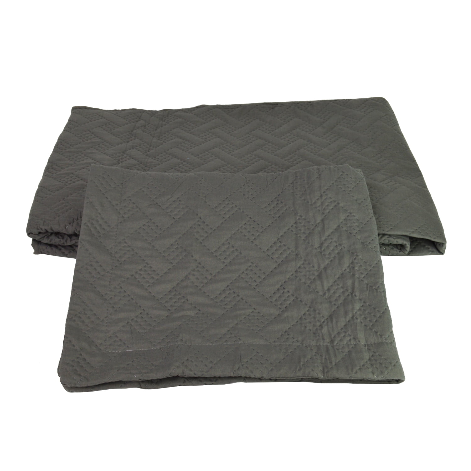Reversible Quilt Bedspreads Coverlets Quilts Ultra Soft Lightweight Bedding Set, Grey, 2 Piece Twin