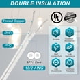 thumbnail image 3 of Uxcell Cable Cubierto de 50 pies 18/2, Cordón de lámpara SPT-1 de 300V, Cable electrónico flexible aislado y resistente al calor, Transparente, 3 of 7