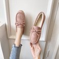 thumbnail image 2 of Zapatos de mujer de talla grande, zapatos de mamá con lazo, zapatos de mujer de otoño e invierno con suela suave, sin cordones, tacón plano, forro polar, zapatos cálidos para embarazadas, 2 of 6
