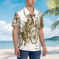thumbnail image 3 of Disketp Western Scenery With Old Wagon Hawaiian Shirts for Men,Mens Casual Short Sleeve Button Down Shirts Beach Shirt,3X-Large, 3 of 7