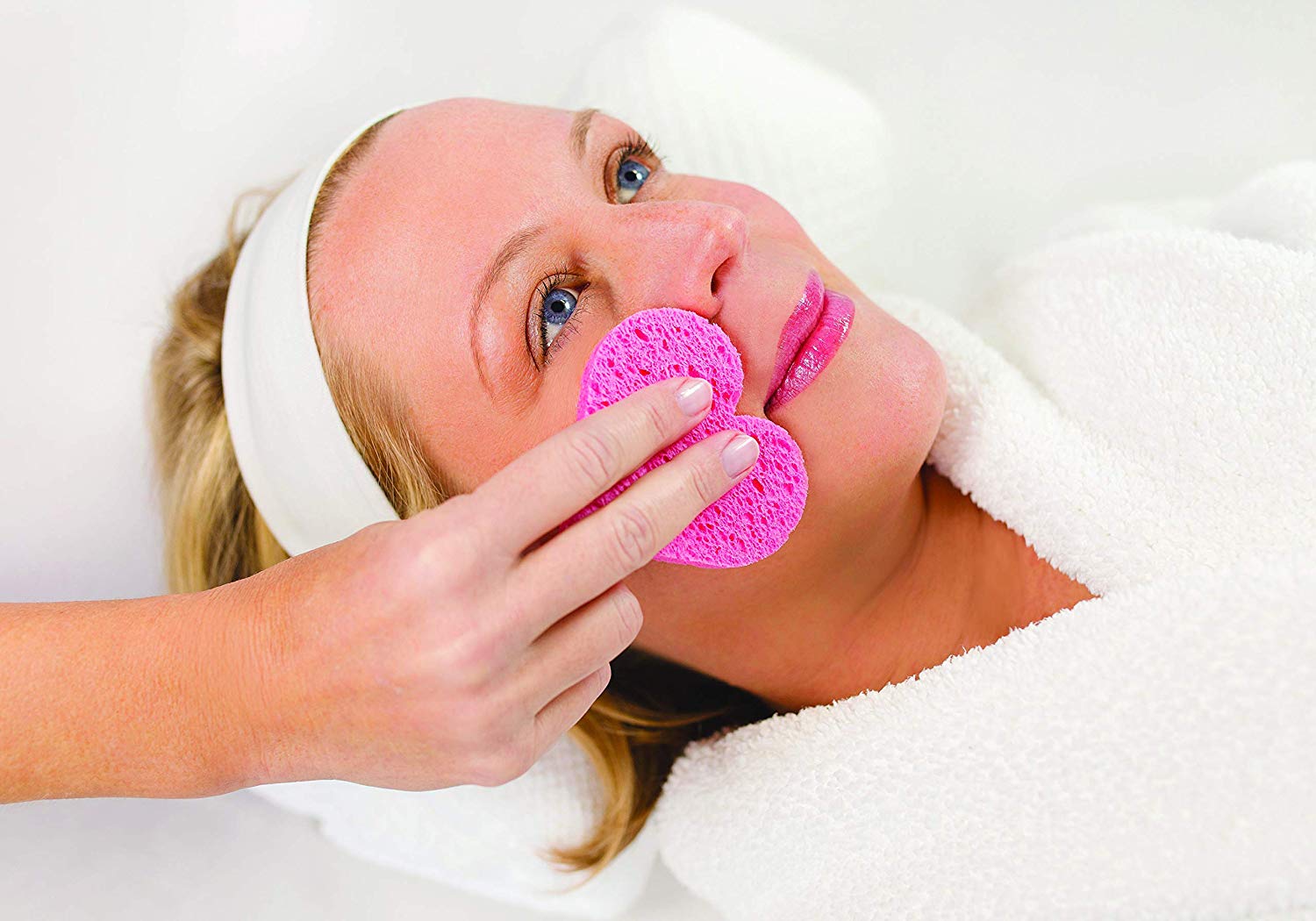 Intrinsics Pink Heart Compressed Cellulose Sponges For Facial Cleansing -  2.5, 75 Count 