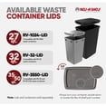 thumbnail image 4 of Rev-A-Shelf 35 Qt Polymer Replacement Trash Bin Containers, RV-35-11-2, White, 2 Pack, 4 of 10