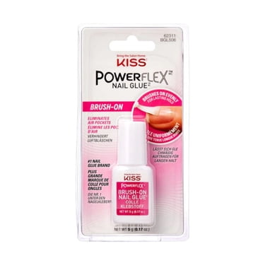 KISS PowerFlex Ultra Hold Brush On Nail Glue, Net Wt. 5g (0.17 oz.)