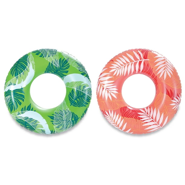Play Day Inflatable Printed Swim Tube Pool Float - 2ft 7in - Walmart.com - Walmart.com