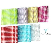 Craft and Party Assorted Colors Rhinestone Crystal Gem Jewels Sticker, 504 Count