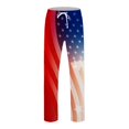 thumbnail image 3 of CHOK Pantalons de Softball Homme Toutes Saisons Mode Thème Jour de l'Indépendance Décontracté Impression Numérique 3D Pantalons Amples Décontractés Pantalons Violets Pantalons en Lin Blanc, 3 of 5