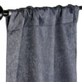 thumbnail image 2 of BNM Rustic Textured Blackout Curtains, Set of 2, 26" x 63", Midnight Blue, 2 of 9
