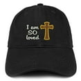 thumbnail image 1 of Trendy Apparel Shop Loved Embroidered Brushed Cotton Dad Hat Ball Cap - Black, 1 of 2