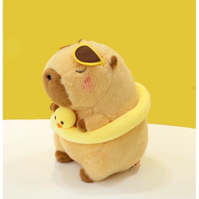 Poupée Capybara Véritable Poupée Jouet en Peluche Oreiller Cadeau d'Anniversaire Célébrité Internet Ragdoll DMH