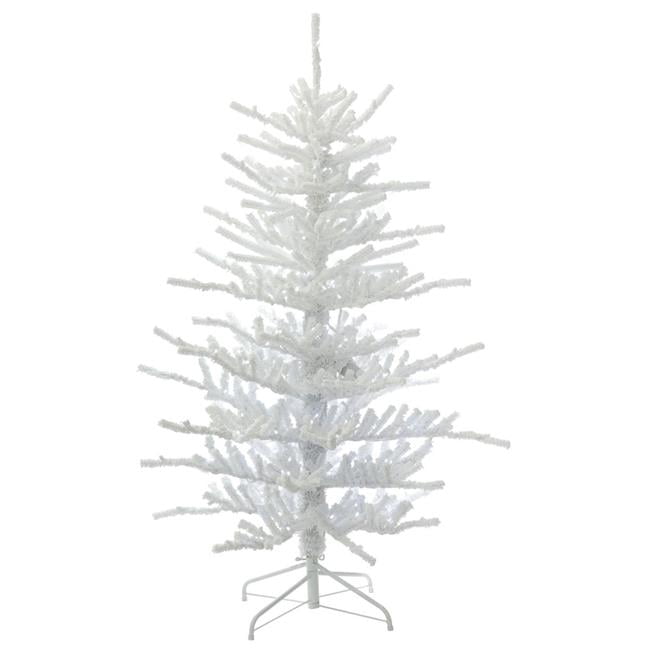 Flocked Twig Christmas Tree with Warm White LED Lights, 5.5 ft. x 46 in