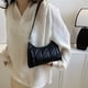 thumbnail image 2 of Bolso de hombro de cuero PU para mujer, bolsa de mano de Color sólido con asa pequeña, con cremallera, a la moda, 2 of 5
