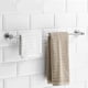 thumbnail image 4 of Toallero de baño, estante de baño para almacenamiento de toallas Barra de toalla doble Estante de montaje en pared Perchas de toalla para baño, 4 of 4