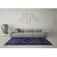 thumbnail image 3 of Ahgly Company Indoor Square Persian Blue Traditional Area Rugs, 3' Square, 3 of 4
