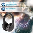thumbnail image 2 of Wireless Cordless RF Headphones Headset with Mic for PC TV Radio Wireless TV Headphones Home Headset for TV Watching,TV Headset Microphone 5 in 1 Functions with Transmitter/FM Radio/3.5 MM Jack, 2 of 7